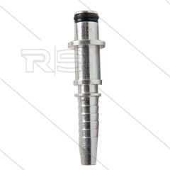 Persnippel - staal - 5/16" - DN08 - Ø10mm pistoolaansluiting met Ø15,5mm sluitplaat