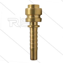 Persnippel - messing - 1/4" - nippel" X-TRA" Ø14,2mm passend op Alto