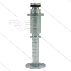 Persnippel - staal - 1/4" - DN06 - Ø10mm pistoolaansluiting met Ø21mm sluitplaat