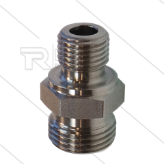 Verloopnippel - RVS - 1/4" bu x M18x1,5 bu (12L)
