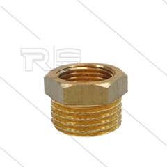 Verloopring - messing - 1/2" bu x 1/4" bi