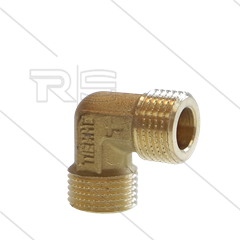 Knie - messing (LD) - 2 x 1/2" bu
