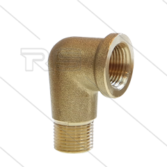 Knie - messing (LD) - 3/8" bi x 3/8" bu