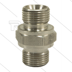 Dubbele nippel - RVS - 2 x 1/4" bu - BSP - 400 Bar