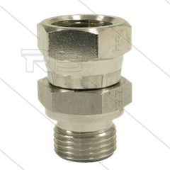 Verloopnippel - RVS - 3/8" bu x 1/2" wartel - BSP