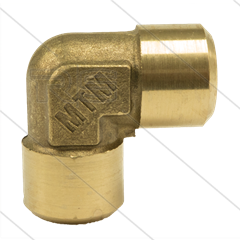 Knie - messing - 300 Bar - 2  x 3/8" bi