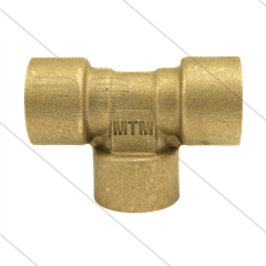 T-stuk - messing - 300 Bar - 3 x 3/8" bi