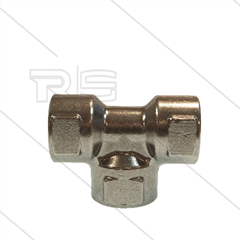 T-stuk - RVS - 3 x 3/8" bi BSP - 600 Bar 