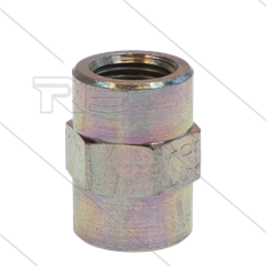 Sok 2 x 1/8" bi - met zeskant