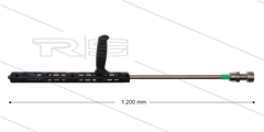 RP72 Schuimlans - L=120cm - nozzle 2,0 - 1/4" bu - groene markering - (< 15 l/min)