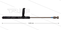 RP72 Schuimlans - L=120cm - nozzle 2,7 - 1/4" bu - blauwe markering - (< 26 l/min)