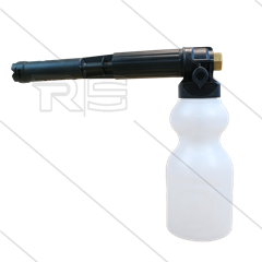 LS12 - schuimlans - zwart met flacon 1 Ltr - nozzle 2,1mm - 90 tot 200 Bar - 20 tot 30 l/min - 1/4" bi