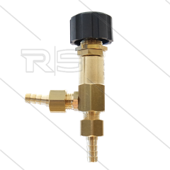 RDY Chemicaliën doseerkraan - 28 Bar - 10 l/min - 40°C -  2 x 1/4" bu / 2 x 7mm tule - 1x 90°