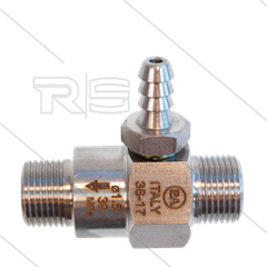 Chemicaliën injector - RVS - Ø1.5mm (065) - 350 Bar - 30 l/min - max 90°C - 2 x 3/8" bu