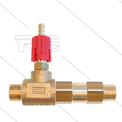 LS12 - Schuiminjector - messing - Ø1.4mm (055) - 220 Bar - 18 l/min - max 90°C - 2x 3/8" bu