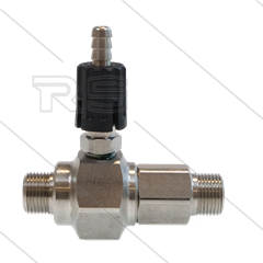 LS12 - Schuiminjector - RVS - Ø2.1mm (120) - 250 Bar - 35 l/min - max 90°C - 2x 3/8" bu