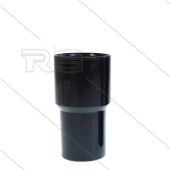 Slangmof - slangzijde Ø38mm - toebehorenzijde Ø38/45mm - Rubber