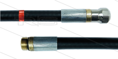 NW5 rioolslang - 10m - 200 Bar - nozzle met voorboring - 1/4"bu met O-ring - max 60°C