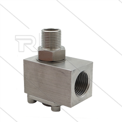 Swivel - haaks - TEHA - RVS304 - 1/2" bi x 3/8" bu - 300 Bar - NW12 - max. 100°C - PTFE/EPDM