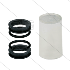 Afdichtset - TEHA - haakse swivels - 3/8" - 1/2" - standaard - max 100°C - PTFE / EPDM