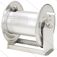 STKi2-60/12 - Haspel - RVS - max 200 Bar - Slang: 3/8" 185m - 1/2" 100m - Aansluiting:  2 x 1/2" bi - inclusief swivel