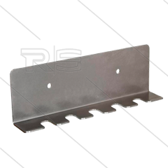 Lanshouder - voor 5 lansen - wandmontage - RVS 304 - Afmeting HxBxD: 70 x 240 x 45mm