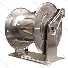 Haspelautomaat - verstelbaar venster - RVS - 60m - max 250 Bar - slang: 1/2"