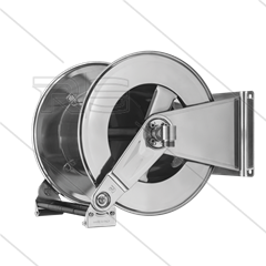 Haspelautomaat - verstelbaar venster - RVS - 18m -  max 100 Bar - slang: 3/4" 18m - 1" 15m