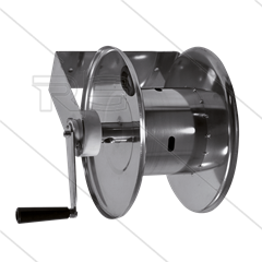 Haspel handbediend - Grijs gelakt - 20m - max 250 Bar - slang: 25m 3/8" - 20m 1/2"