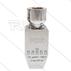 HPX-CZ oscillerende nozzle 0.030 - RVS - 1/4" bi - 60 tot 220 Bar - spuithoek 30°