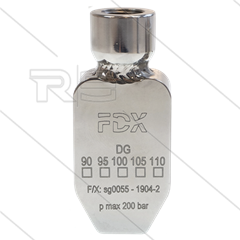 HPX-CZ oscillerende nozzle 0.065 - RVS - 1/4" bi - 60 tot 220 Bar - spuithoek 30°