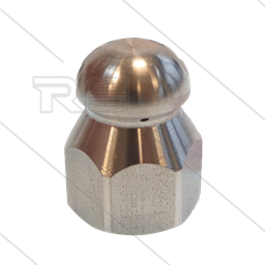 Rioolnozzle - 0.070 - 3x naar achter - 1/4" bi - RVS