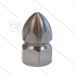 Rioolnozzle - 0.200 - 6x naar achter - 1/2" bi - SW24 - RVS