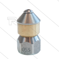 Roterende nozzle - 0.055 - 3x naar achter - Ø25mm - SW22 - 3/8" bi