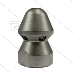 RU40 - Rioolnozzle - 0.400 - 1 x 1,50mm + 6 x 1,50mm - 300 Bar - max 160°C - 3/4" bi - vernikkeld