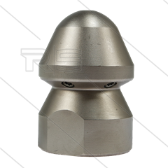 RU50 - Rioolnozzle - 0.500 - 1 x 1,75mm + 6 x 1,75mm - 300 Bar - max 160°C - 1" bi - vernikkeld