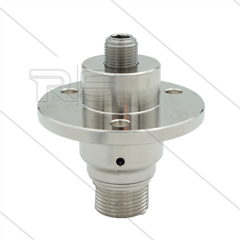 DYF Swivel met flens - M22x1,5 bu x M12x1 bu - max 275 Bar - max 120°C - t.b.v: FL-AER410