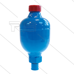 Accumulator 0,166 ltr - 210 Bar - 3/8" bu NPT - onderste deel RVS / bovenste deel staal