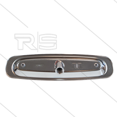 Borstelhouder - RVS - met schroeven t.b.v. montage van borgkap - 1/4" bi