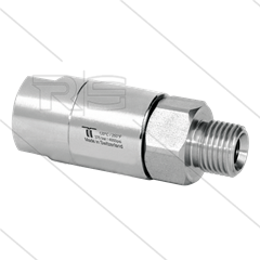 DGS Swivel - recht - 2 lagers - 1/4" bi x 1/4" bu - 275 Bar - NW6 - 30 tpm - max 120°C