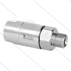 DGS Swivel - recht - 2 lagers - 3/8" bi x 3/8" bu - 275 Bar - NW6 - 30 tpm - max 120°C