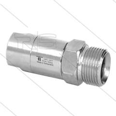 DGS Swivel - recht - 2 lagers - 3/8" bi x M22x1,5 bu - 275 Bar - NW6 - 30 tpm - max 120°C