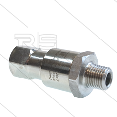 DGV Swivel - recht - 1 lager - 1/4" bi BSP x 1/4" bu BSPT conische draad - 275 Bar - NW6 - 30 tpm