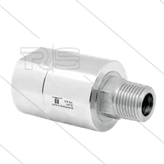 DGEI Swivel - recht - 3 lagers - 1/2" bi BSP x 1/2" bu BSPT conische draad - 350 Bar - NW13 - 30 tpm - max 120°C