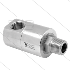 DGE Swivel - haaks - 1 lager - 3/8" bi BSP x 3/8" bu BSPT conische draad - 275 Bar - NW10 - 30 tpm - max 120°C