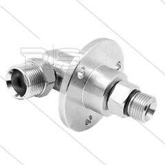 DGF Swivel - haaks - met flens - 3 lagers - M22x1,5 bu x 3/8" bu - 275 Bar - NW6 - 1000 tpm bij max
