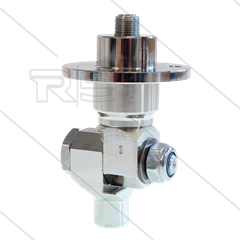 KDXF Swivel  met flens - kniegewricht - 1/4" bi x M12x1 bu - max 20 Bar - max 180°C - t.b.v: STM300