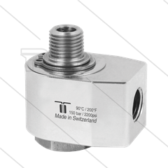 WDG Swivel - haaks - 1 lager - 1/4" bi x 3/8" bu - 150 Bar - NW7 - 30 tpm - max 90°C
