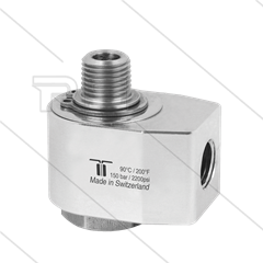 WDG Swivel - haaks - 1 lager - 3/8" bi BSP x 3/8" bu BSPT conische draad - 150 Bar - NW7 - 30 tpm - max 90°C