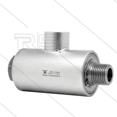 WDRS Swivel - haaks - 2 lagers - 1/2" bi BSP x 1/2" bu BSPT conische draad - 200 Bar - NW13 - 150 tpm - max 80°C
